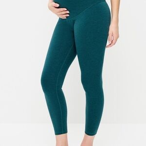 Old Navy Maternity Full Panel Cloud Comfy Leggings in Jet Stream Teal Green NWOT